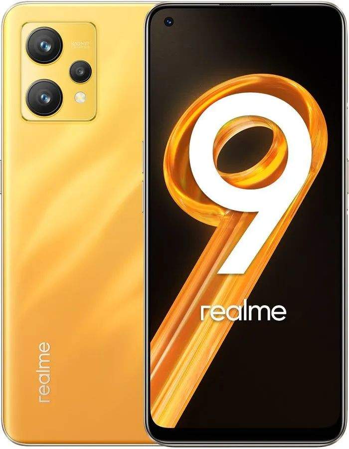 Смартфон Realme 9, 6.4", SAmoled, 2 sim, 6 Гб, 128 Гб, 108 Мп, 16 Мп, 5000 мАч, золотистый, купить в Москве, цены в интернет-магазинах на Мегамаркет