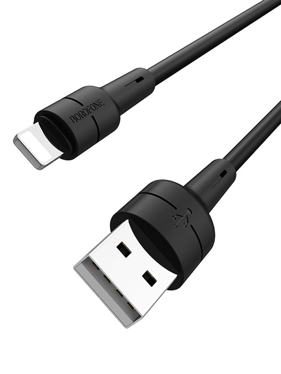 Провод для зарядки BOROFONE X30, кабель USB Lightning для телефона IPhone,  2.4 A, 1 м, купить в Москве, цены в интернет-магазинах на Мегамаркет