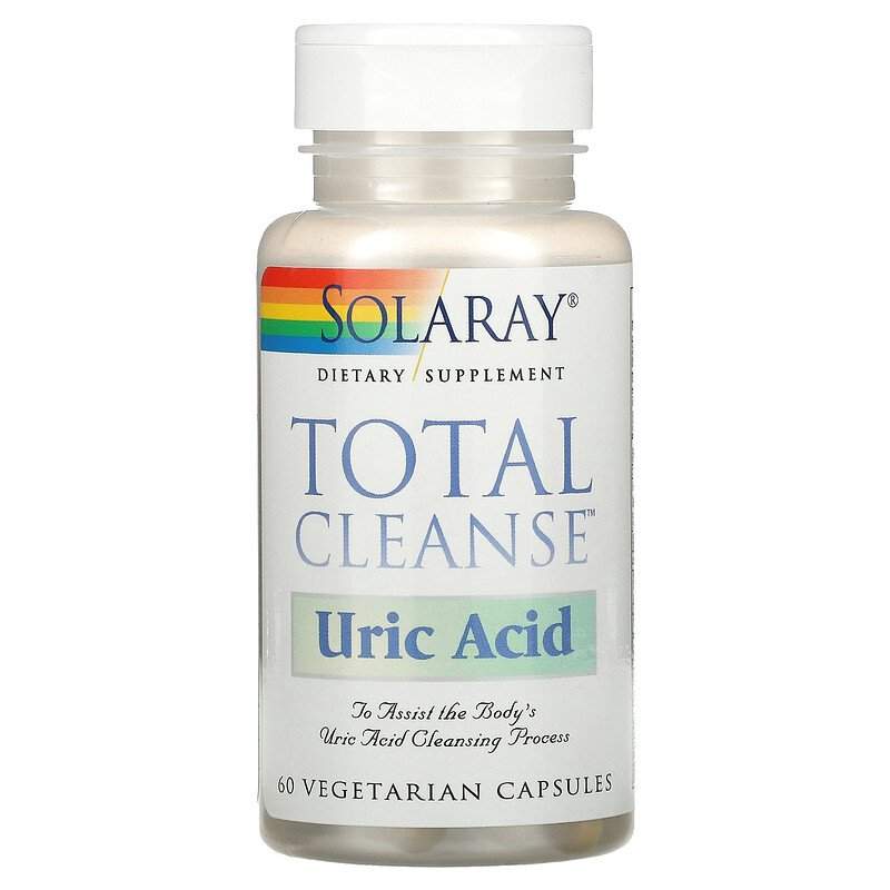 Препарат для снижения уровня мочевой кислоты Solaray Total Cleanse Uric Acid капсулы 60 шт - купить в интернет-магазинах, цены на Мегамаркет | витамины, минералы и пищевые добавки 076280350074