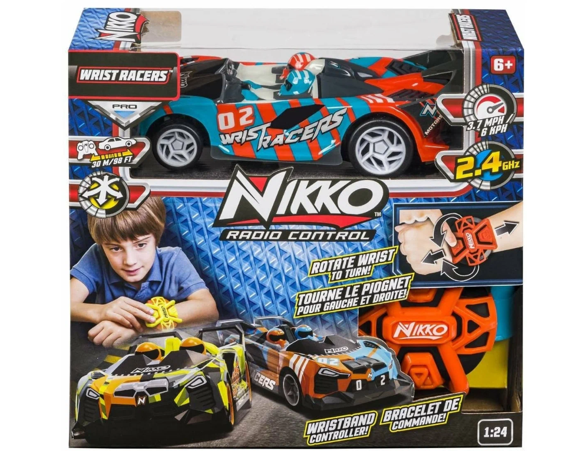 Гоночная машина Nikko Wrist Racers на радиоуправлении с пультом на  запястье, 1:24, 15 см – купить в Москве, цены в интернет-магазинах на  Мегамаркет