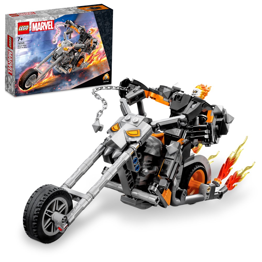 Конструктор LEGO Marvel Призрачный Гонщик: робот и мотоцикл, 264 деталей, 76245 - купить в Мегамаркет Москва, цена на Мегамаркет