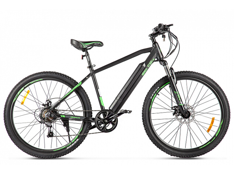 Электровелосипед Eltreco XT 600 Pro, год 2024, цвет Черный-Зеленый - купить в Велосклад, цена на Мегамаркет