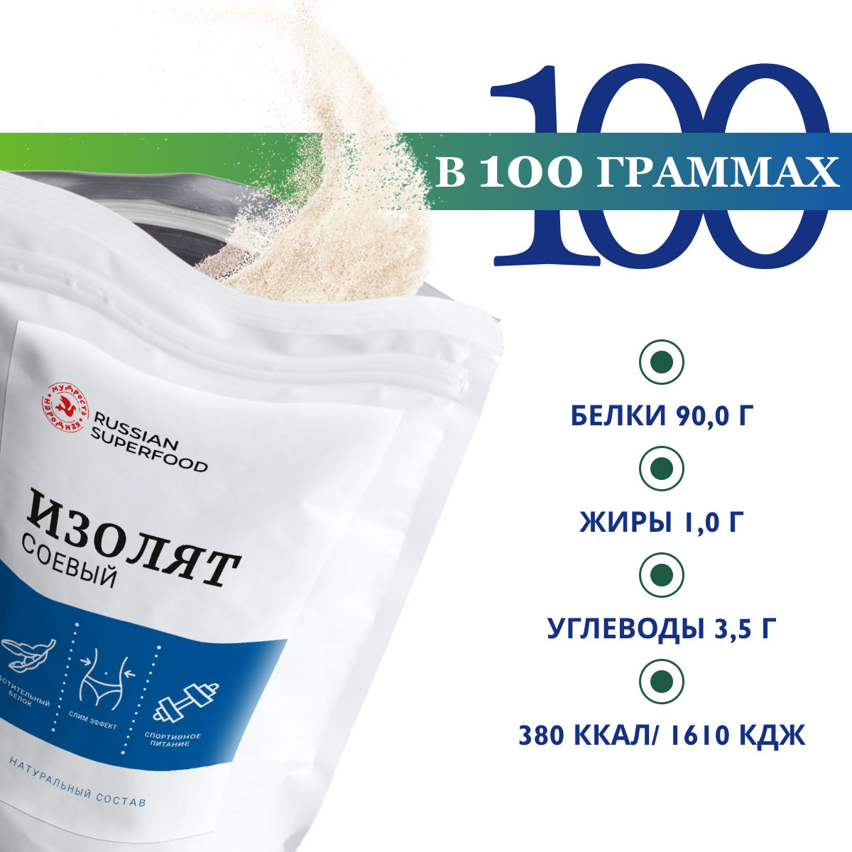 Изолят соевого белка Russian Superfood 1000 г - отзывы покупателей на  Мегамаркет | 600010685575