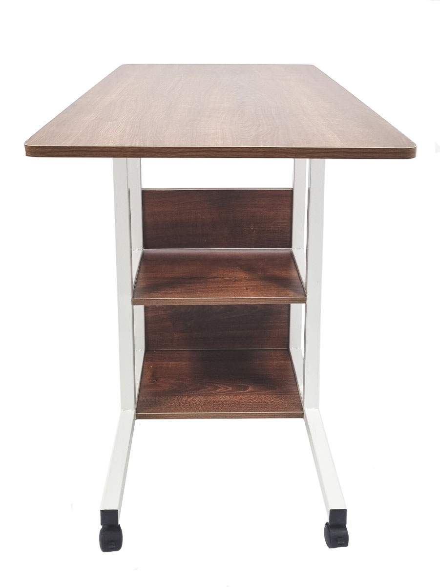 Прикроватный столик для ноутбука с регулировкой высоты, темно-коричневый