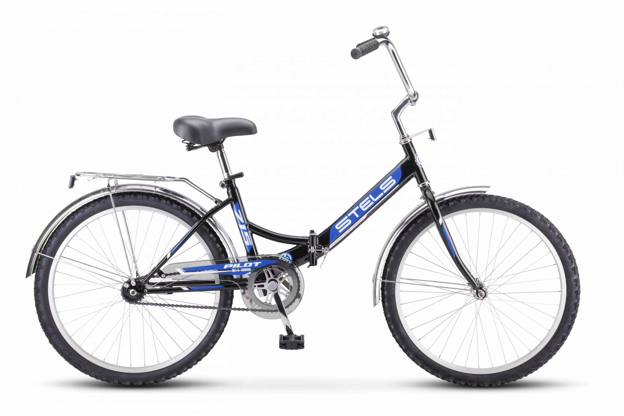 Велосипед Stels Pilot-715 24" Z010, чёрный-синий, LU098826 - купить в Москве, цены на Мегамаркет | 100068398038