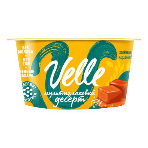 Десерт Velle Соленая карамель мультизлаковый ферментированный 3,5% 130 г