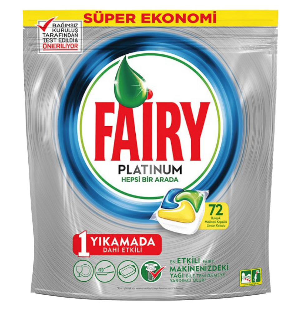 Капсулы для посудомоечной машины Fairy Platinum All in One, лимон, 72 шт. -  отзывы покупателей на Мегамаркет