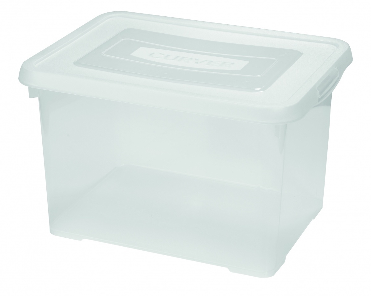 Ящик rox box 18707. 5x39x29 см пластик с крышкой цвет прозрачный. Коробка 70 литров. Контейнер пластиковый 70 литров. Бокс 70 литров.