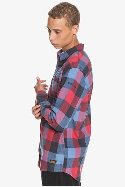 Мужская рубашка с длинным рукавом Motherfly Flannel, красный, S