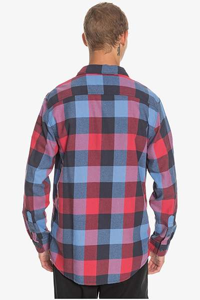 Мужская рубашка с длинным рукавом Motherfly Flannel, красный, S