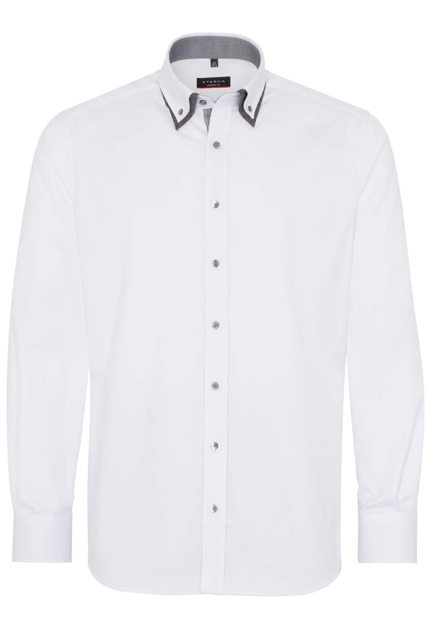 Рубашка мужская ETERNA 8817-00-XD44 белая 41 - купить в Икона Стиля, цена на Мегамаркет