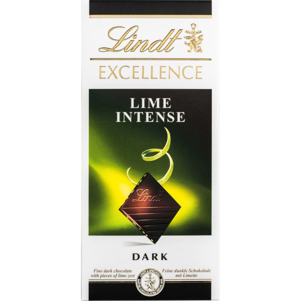 Шоколад темный Lindt excellence лайм 100 г