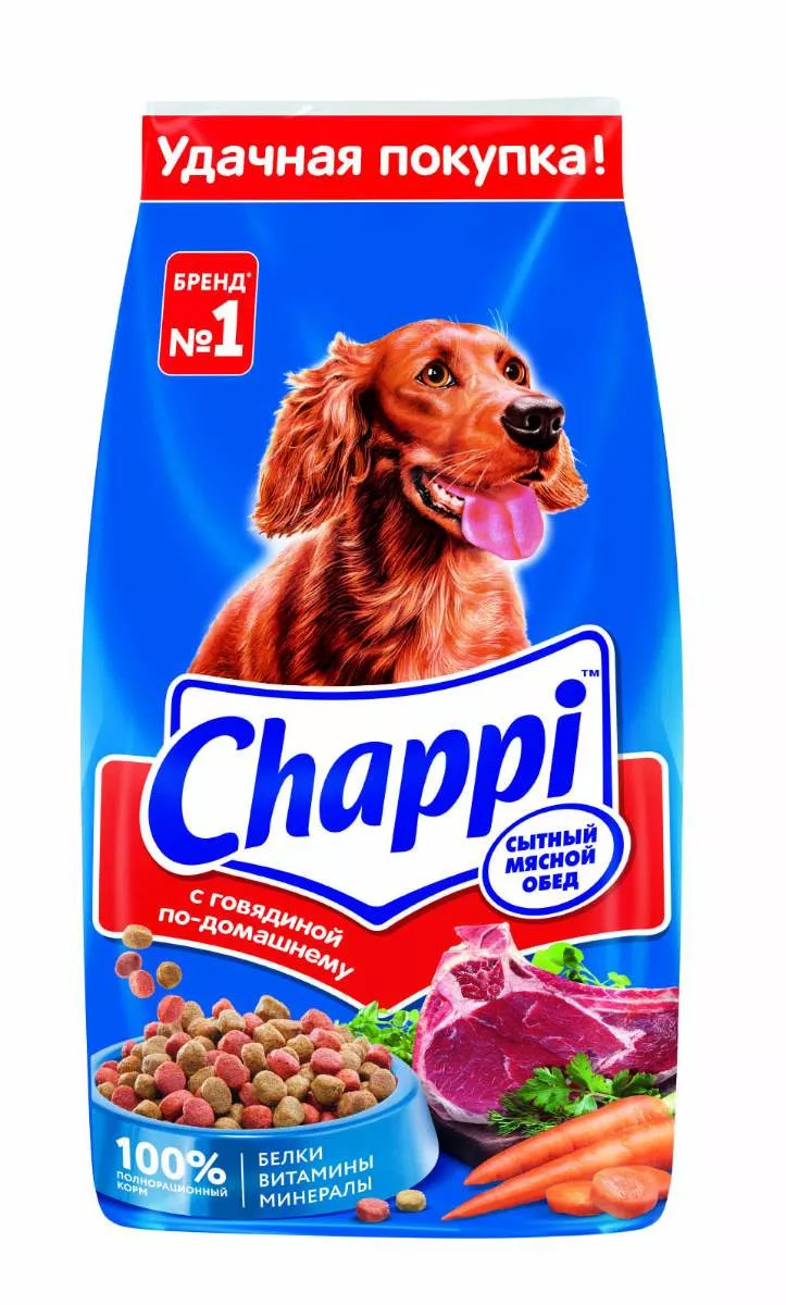 Купить сухой корм для собак Chappi Сытный мясной обед с говядиной по-домашнему, 15 кг, цены на Мегамаркет | Артикул: 100039726359