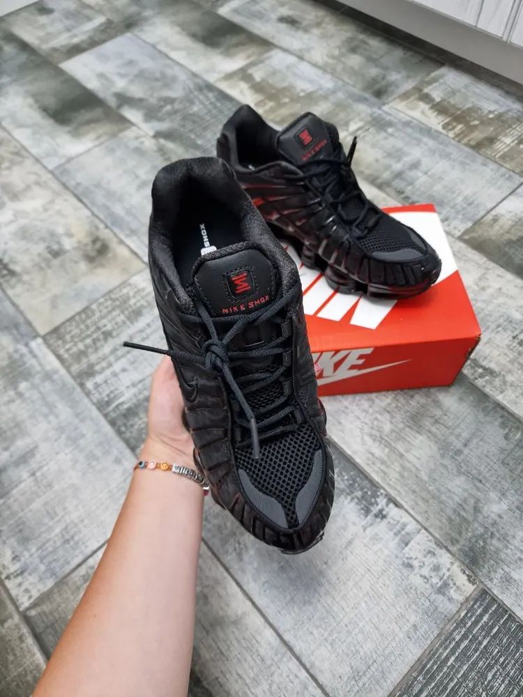 Nike discount shox cuir