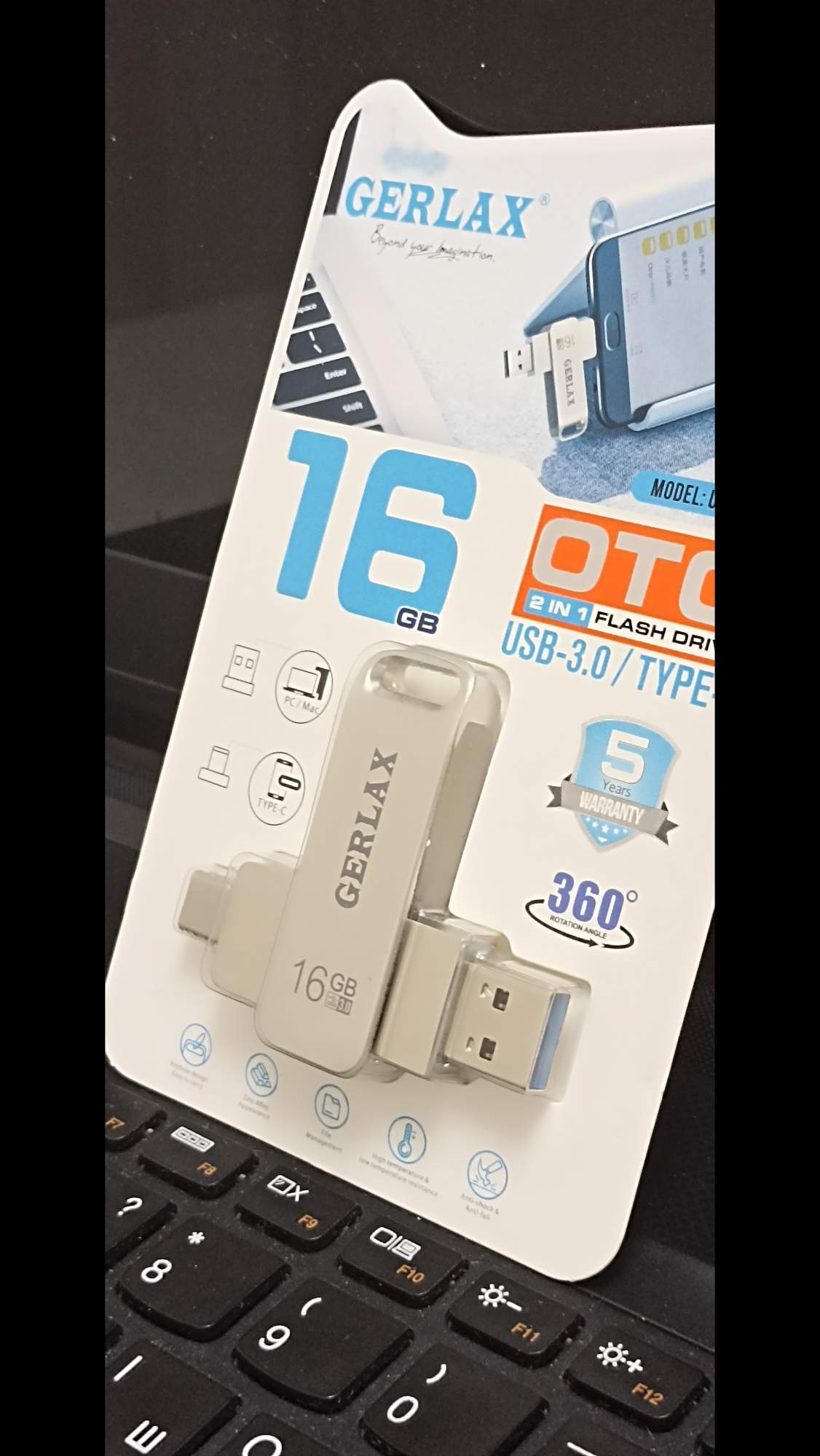 Флешка USB-Type-C Gerlax 16 ГБ (OTG 2 в 1) - отзывы покупателей на  Мегамаркет