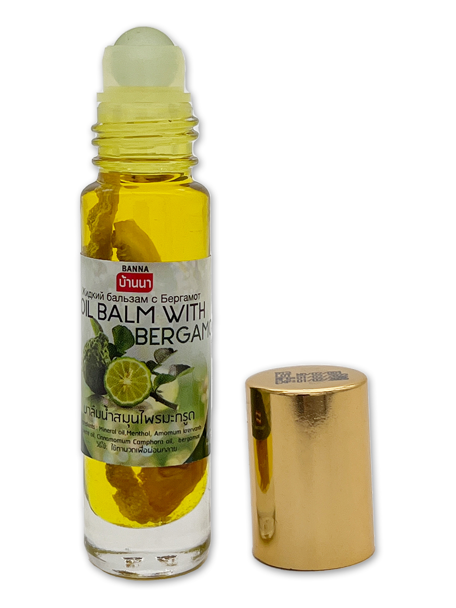 Бальзам - ингалятор Banna Oil Balm With Bergamot60 c эфирными маслами и  бергамотом 10 г – купить в Москве, цены в интернет-магазинах на Мегамаркет