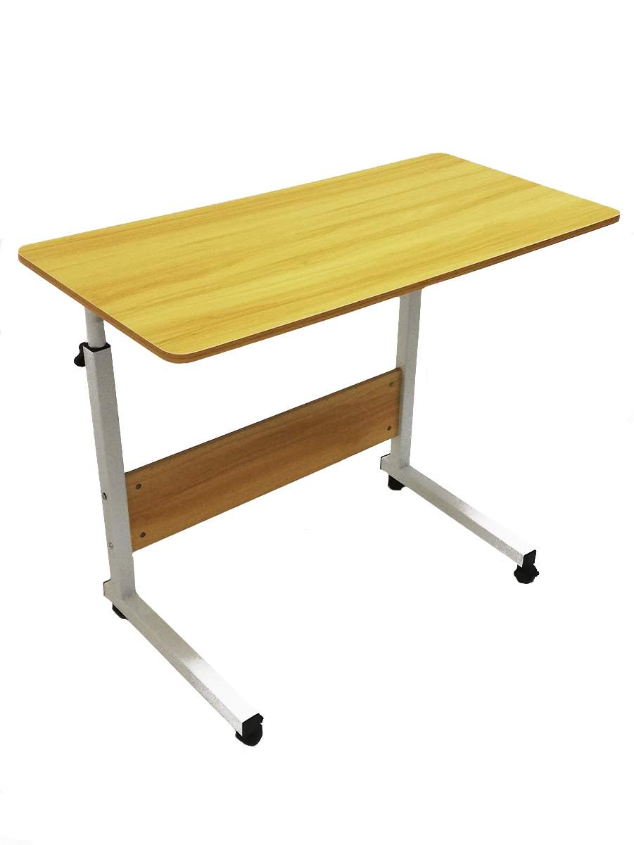 Прикроватный стол для ноутбука с регулировкой высоты, светло-коричневый, 40х80 см