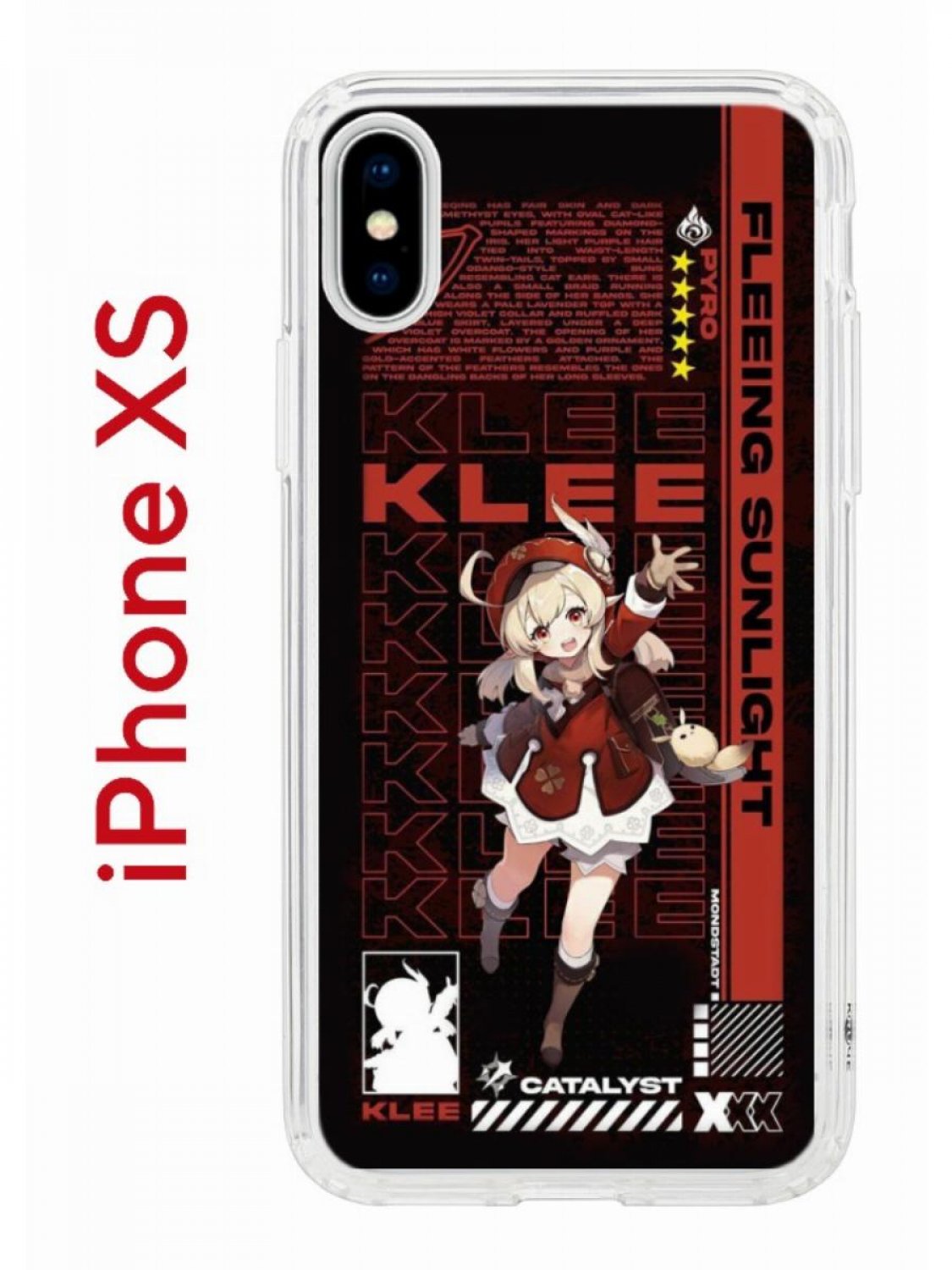 Чехол на iPhone X, Xs с принтом Kruche Print Klee Genshin, бампер с защитой  камеры, купить в Москве, цены в интернет-магазинах на Мегамаркет