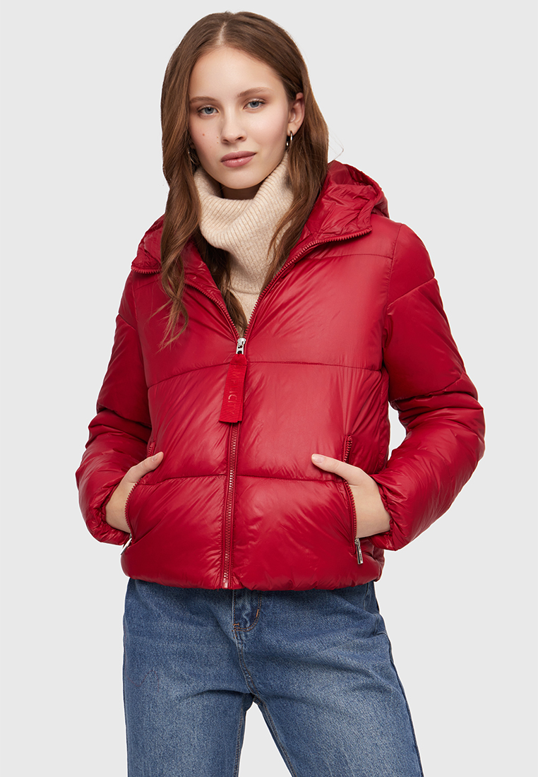 Куртка женская Modis M212W00711 красная 2XS