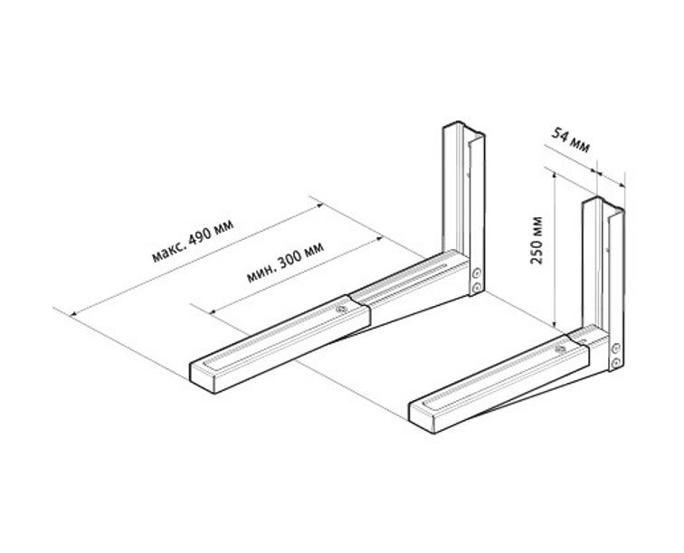 Кронштейн Trone C-3 (до 40кг) Silver