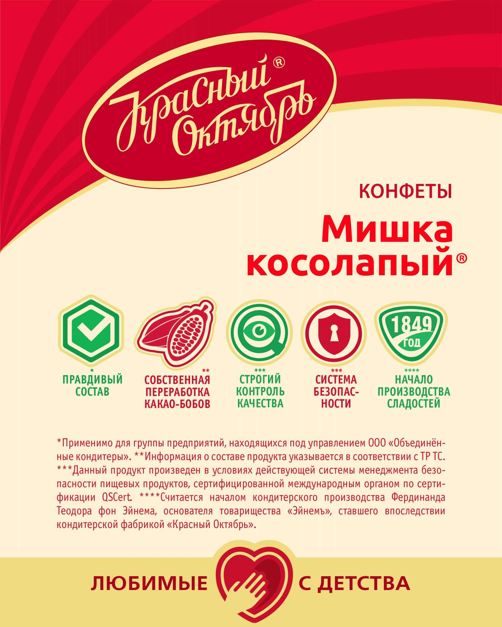 Купить конфеты шоколадные Красный Октябрь мишка косолапый 200 г, цены на  Мегамаркет | Артикул: 100023332142