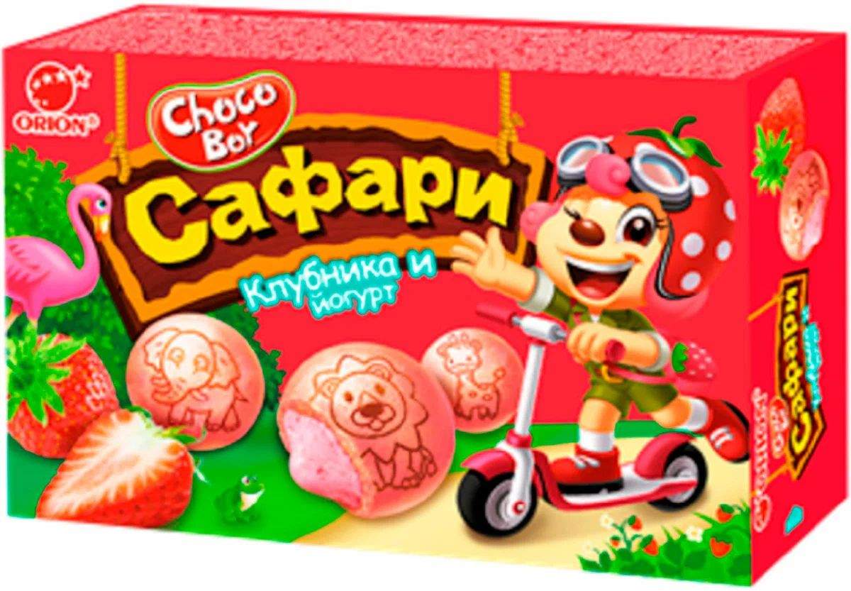Купить печенье Choco Boy Сафари клубника-йогурт 39 г, цены на Мегамаркет | Артикул: 100043598239