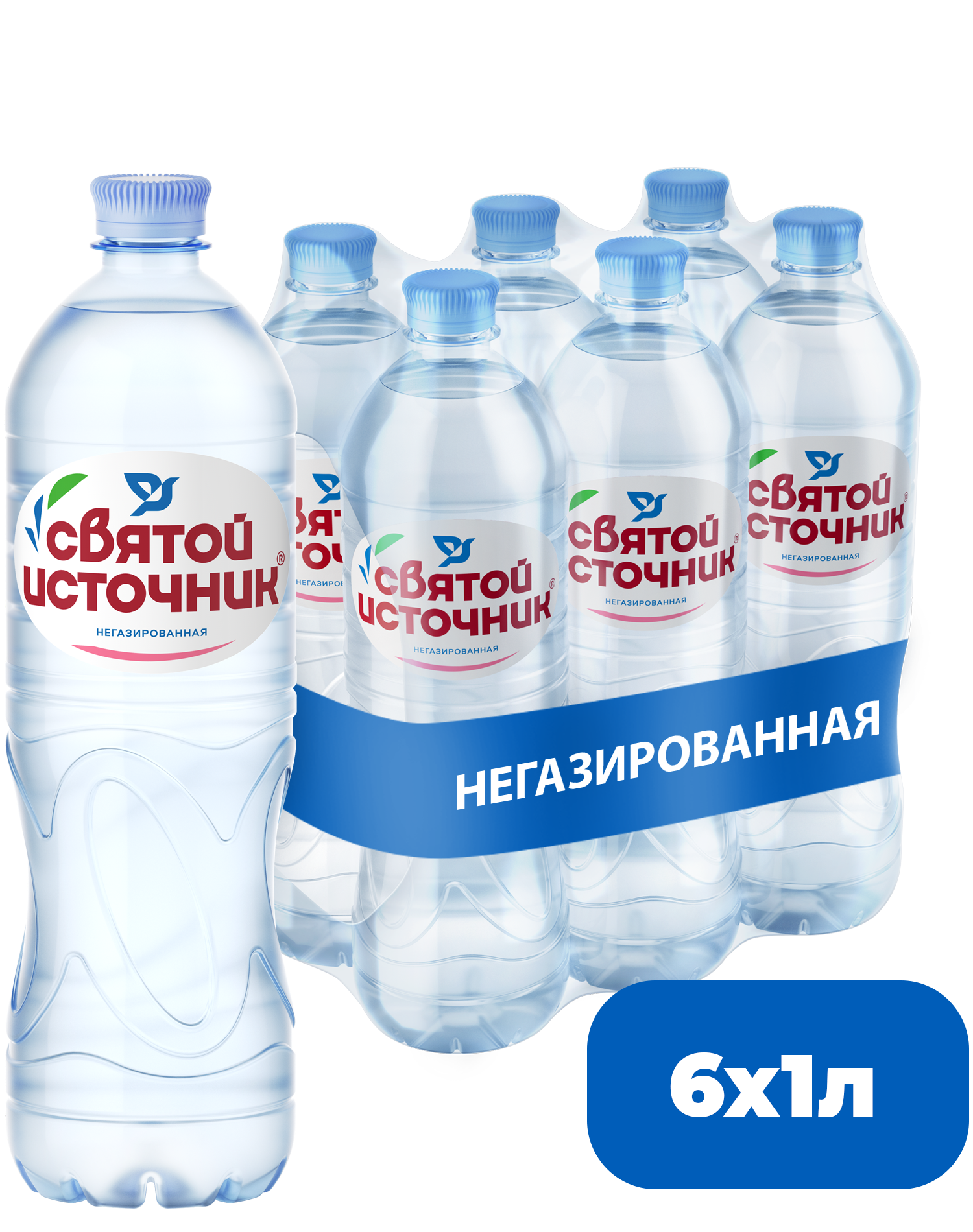 Вода Святой Источник питьевая негазированная 1 л пэт 6 штук - отзывы  покупателей на маркетплейсе Мегамаркет | Артикул: 600000139450