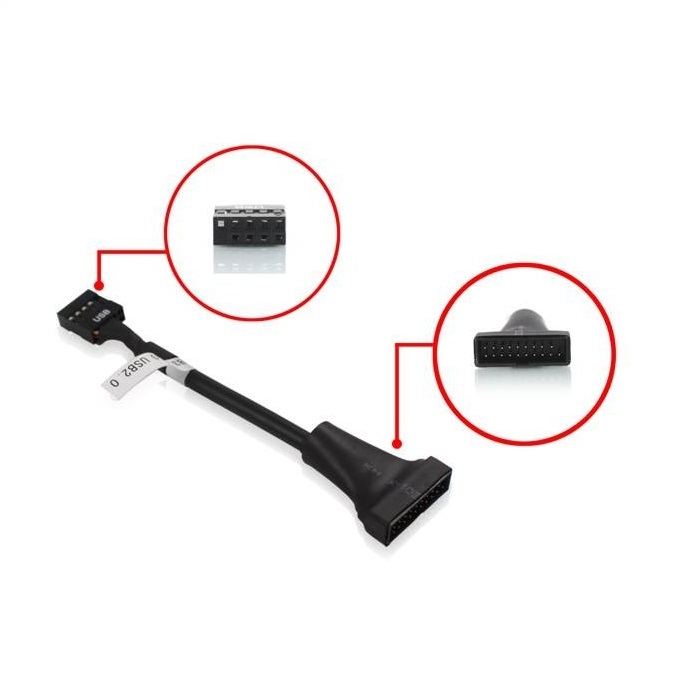 Переходник для материнской платы Espada EPOW10pin20pin USB 2.0 9pin-USB ...
