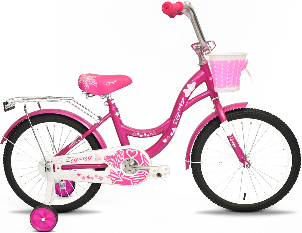 Велосипед 18" ZIGZAG GIRL малиновый ZG-1832 - купить в КАЛАМБУС ООО, цена на Мегамаркет