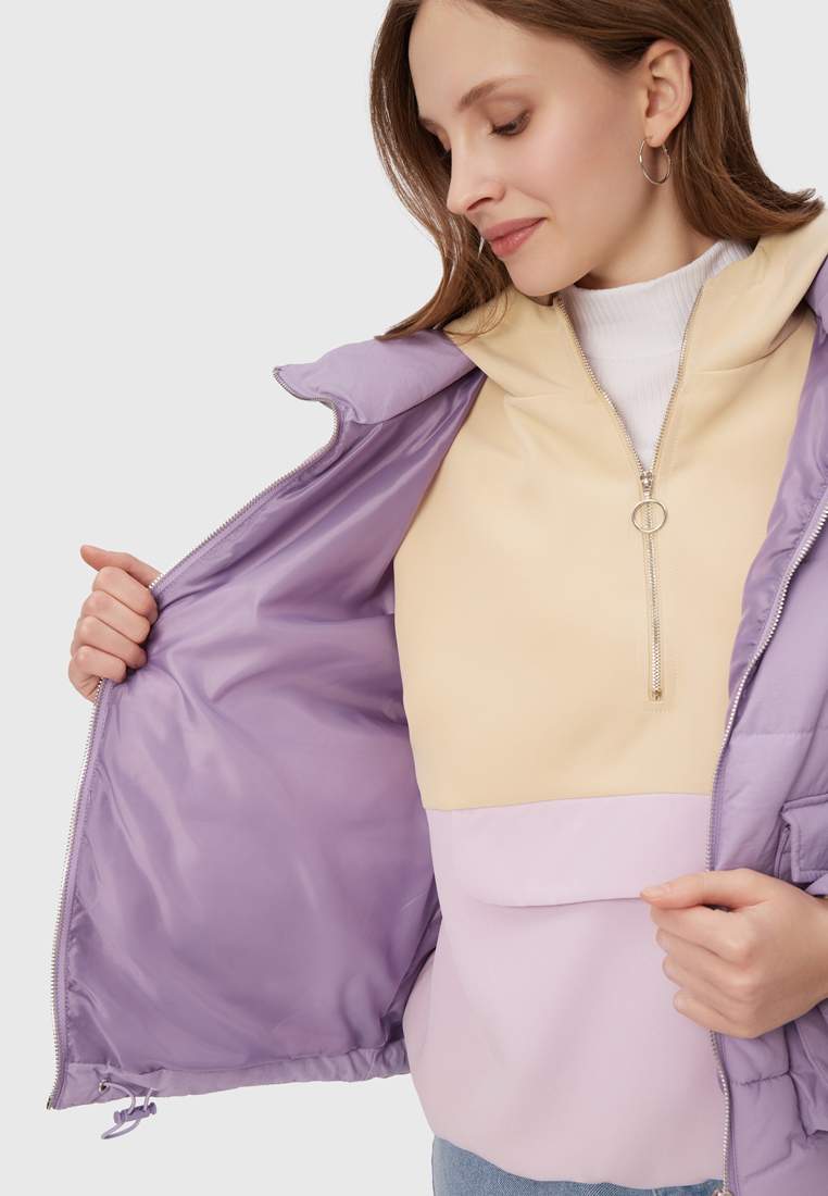 Куртка женская Modis M221W00135 фиолетовая M