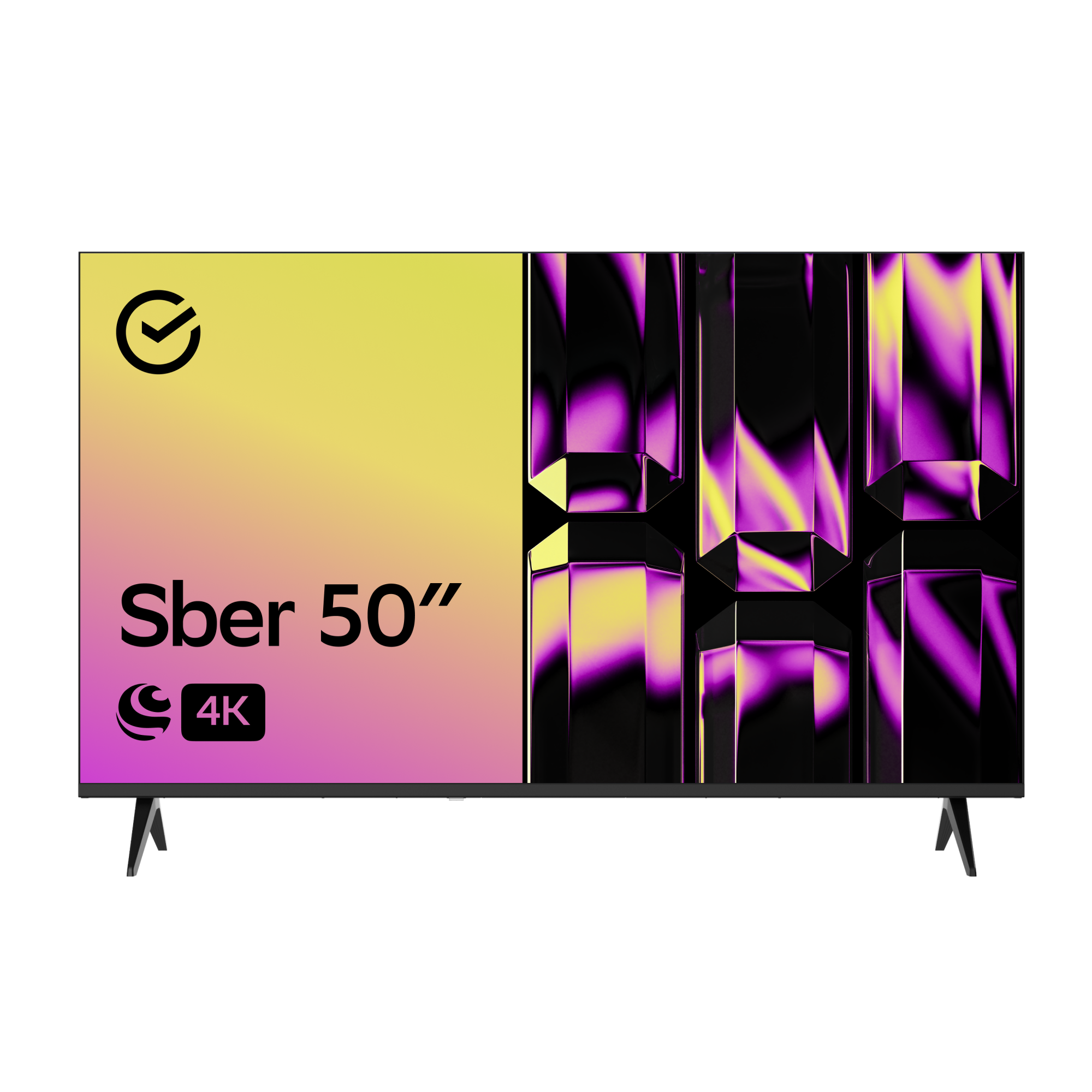 Телевизор Sber SDX-50U4126, 50"(127 см), UHD 4K RAM 1,5GB - купить в Мегамаркет Москва КГТ, цена на Мегамаркет