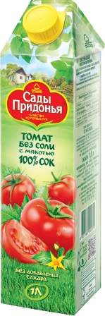 Сок Сады Придонья томат с мякотью без соли 1 л