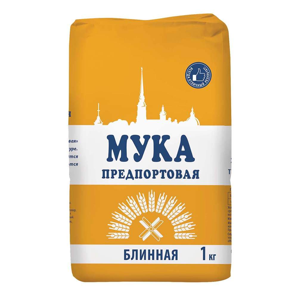 Купить мука ПМК предпортовая блинная из муки пшеничной 1 кг, цены на  Мегамаркет | Артикул: 100024516471