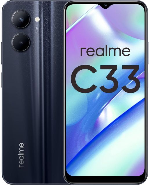 Смартфон Realme C33 4/128GB Night Black, купить в Москве, цены в интернет-магазинах на Мегамаркет