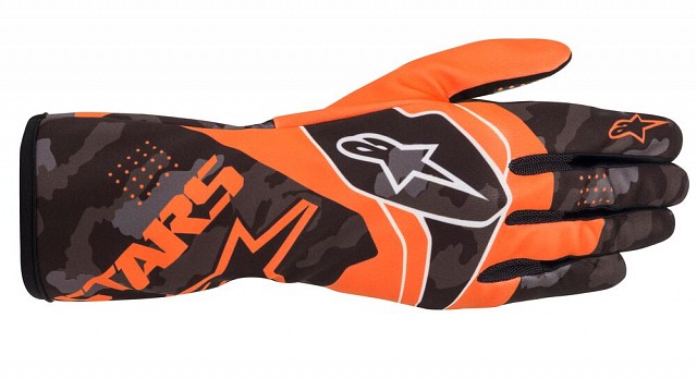 Перчатки для картинга TECH 1 K RACE v2 CAMO оранжевый/чёрный,XL Alpinestars 3552220_451_XL