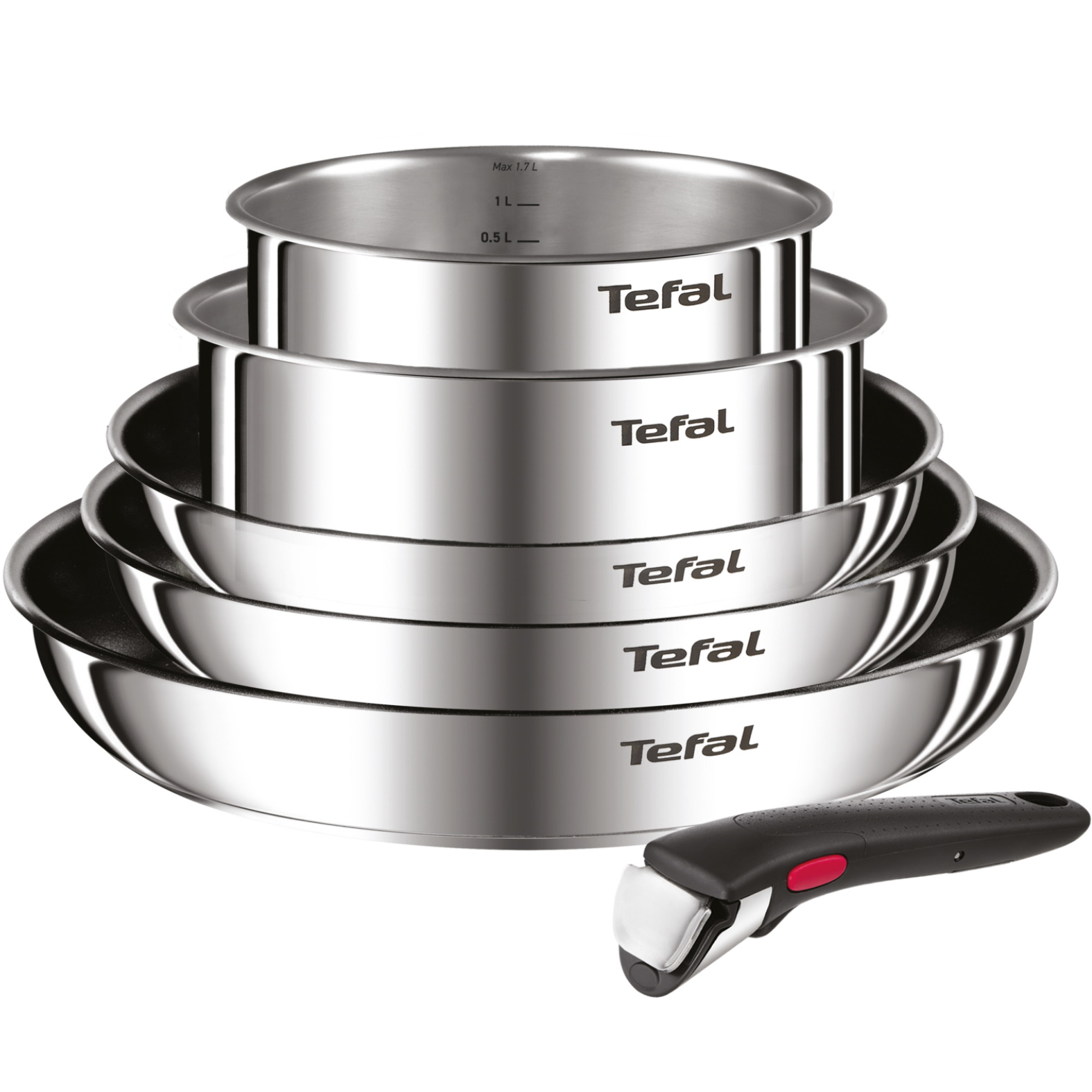 Набор посуды со съемной ручкой Tefal Ingenio Cook Eat L881S604, 6 предметов купить в интернет-магазине, цены на Мегамаркет