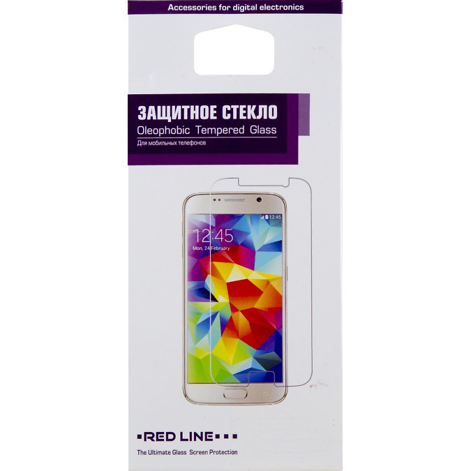 Защитное стекло red line tempered glass. Защитное стекло Red line 5".