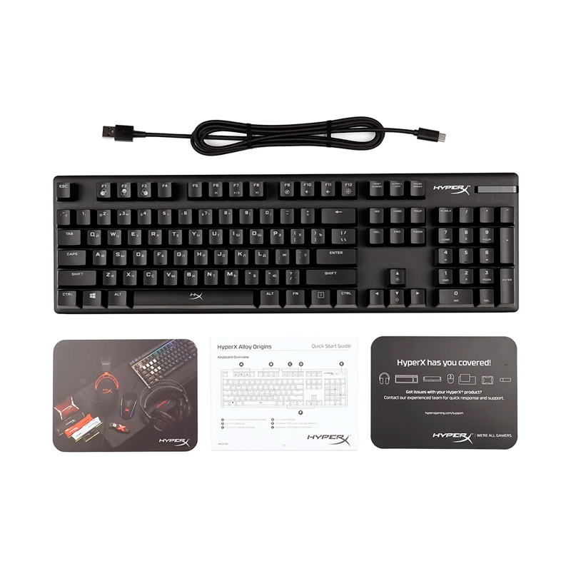 Как разобрать клавиатуру hyperx alloy origins core Проводная игровая клавиатура HyperX Alloy Origins Black (HX-KB6BLX-RU) - характе