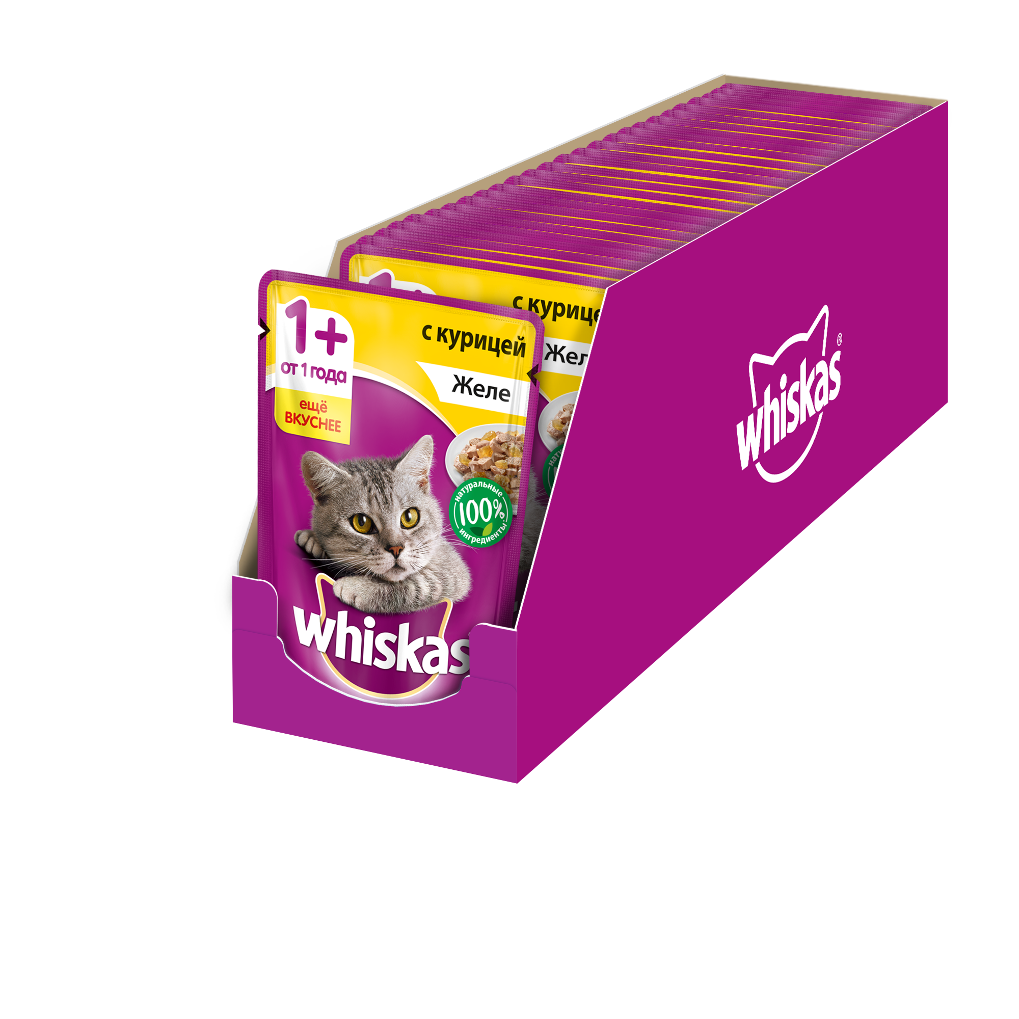 Влажный корм для кошек Whiskas желе с курицей, 85г - отзывы покупателей на  маркетплейсе Мегамаркет | Артикул товара:100016183092