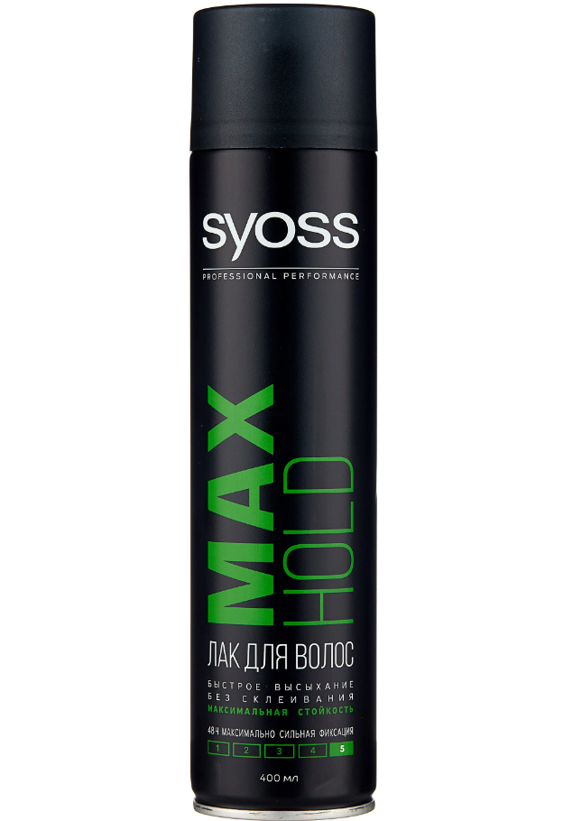Лак Syoss Max hold для всех типов волос мегафиксация 400 мл №1