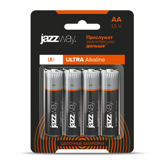 Батарейка JazzWay ULTRA ALKALINE AA LR6UP-4B 4 шт - купить в Москве, цены на Мегамаркет | 100040906026