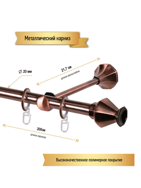 Карниз для штор с боковым креплением