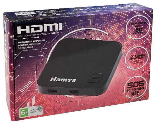 Игровая Консоль Hamy 5 HDMI 16 Bit 8 Black +505 игр, купить в Москве, цены в интернет-магазинах на Мегамаркет