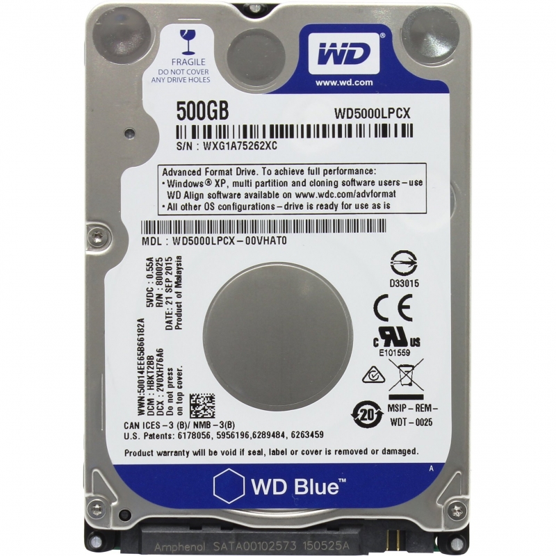 Жесткий диск WD Blue 500ГБ (WD5000LPCX) - купить в Москве, цены в интернет-магазинах Мегамаркет