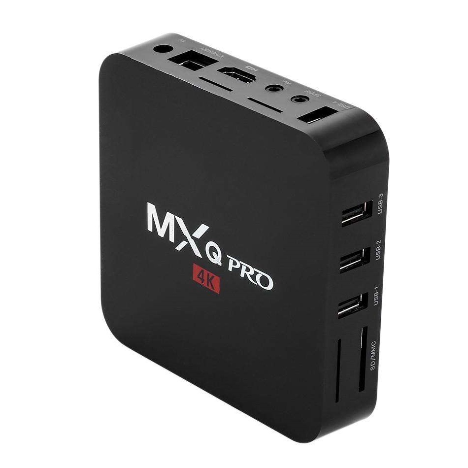 MXQ Pro 4k UCD 3840X2160 Android TV Box with remote -Internet TV 64 Bit