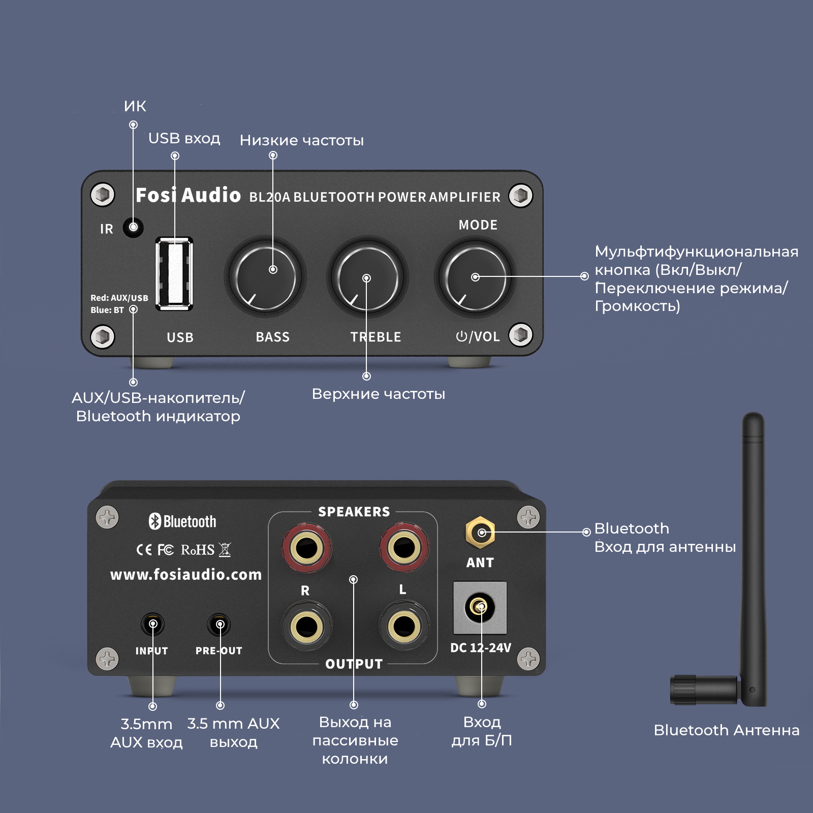 DAP-Audio ZA-9120TU 2-х зонный усилитель звука с функцией микшера