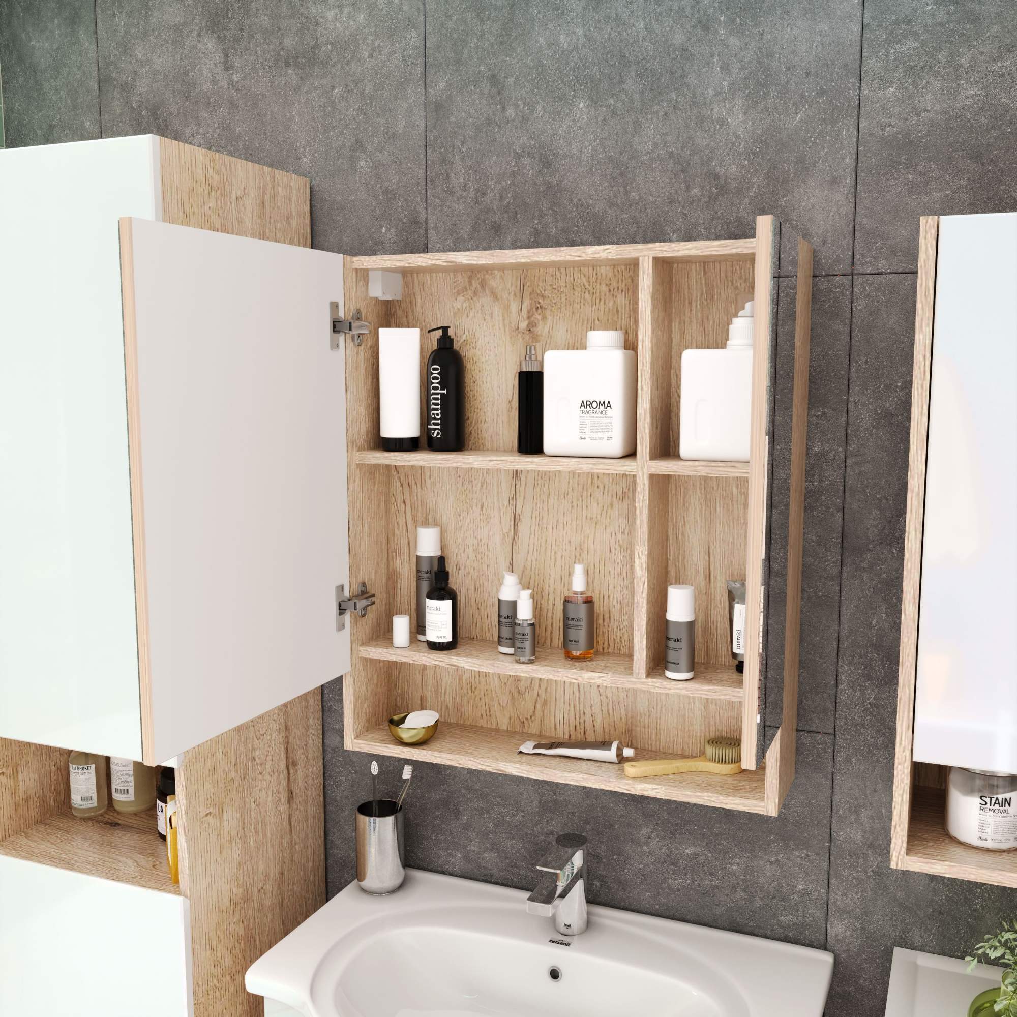 интерьер ванной комнаты в современном стиле со стиральной машиной фото