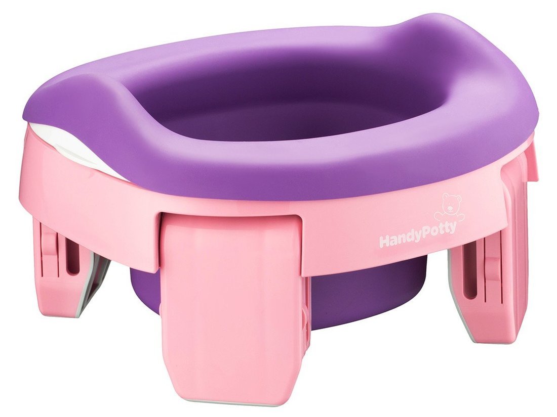 Купить горшок дорожный Roxy Kids HandyPotty 3в1 розовый + с универсальной вкладкой, цены на Мегамаркет | Артикул: 600007133719