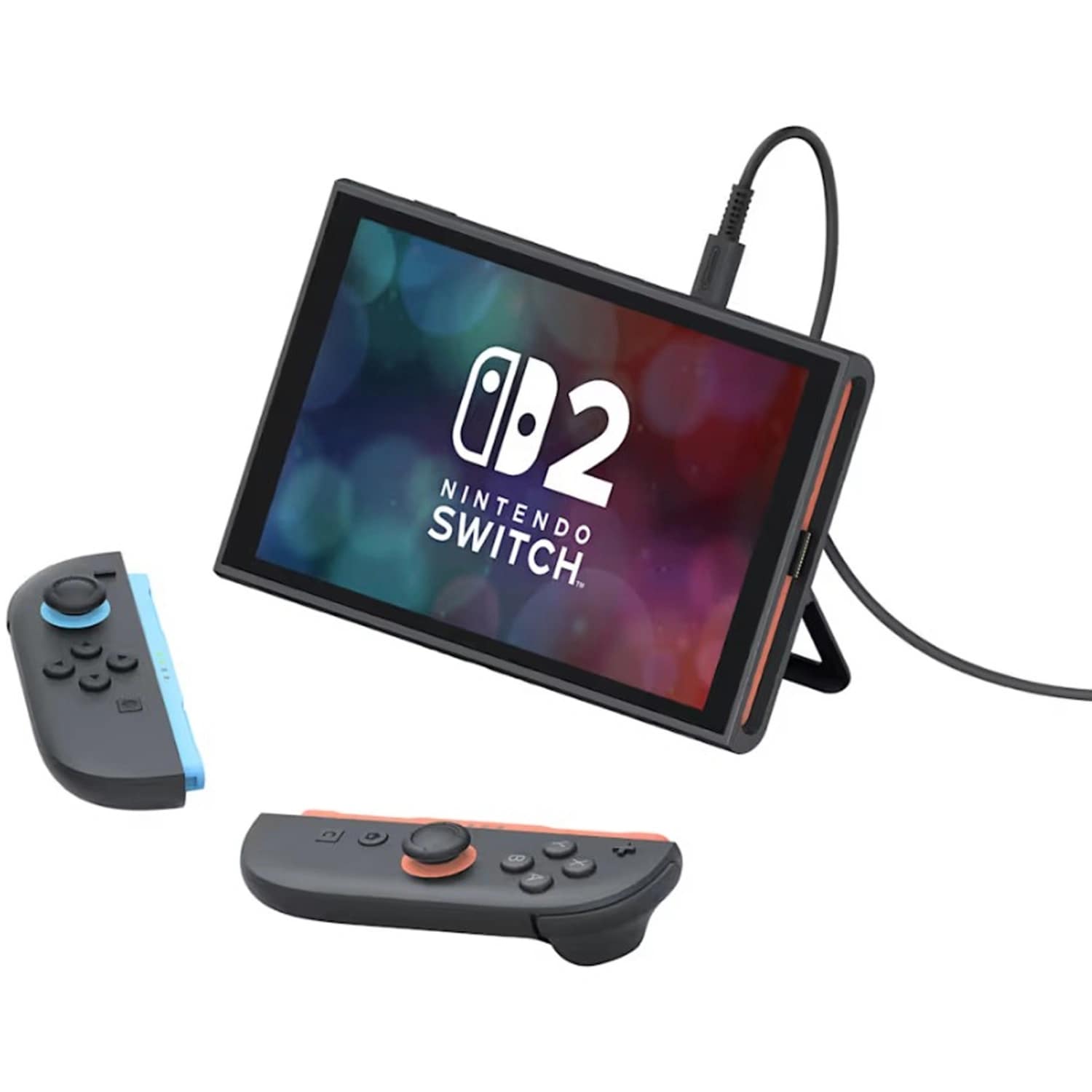 Игровая приставка Nintendo Switch 2 256 ГБ, черный/неон, купить в