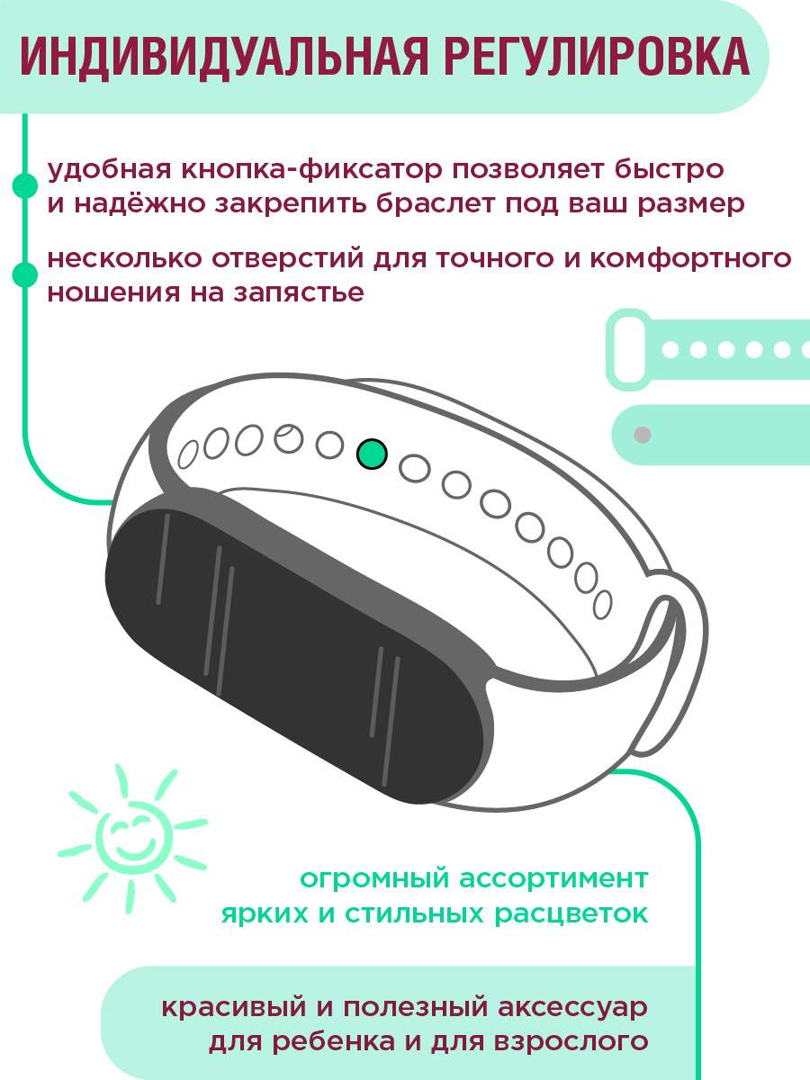 Ремешок силиконовый для Xiaomi Mi Band 7 черный, для фитнес-браслета -  купить в Мобильный Океан, цена на Мегамаркет